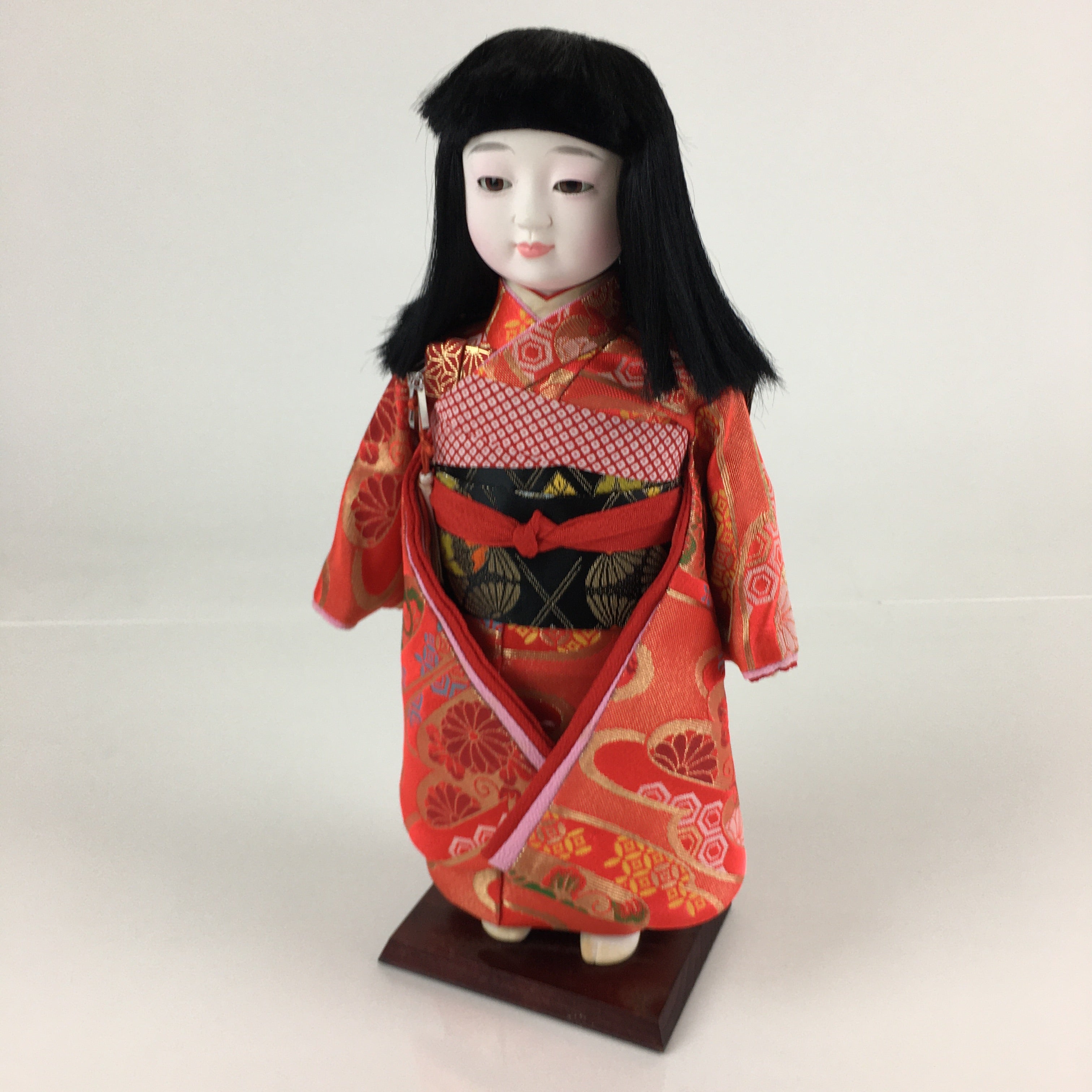 Japanese Kimono Girl Doll Vtg Figurine Fabric Hina Festival Decoration ID453
