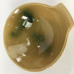 Japanese Kiseto Ware Ceramic Bowl Vtg Kobachi Yellow Green Flower PP499