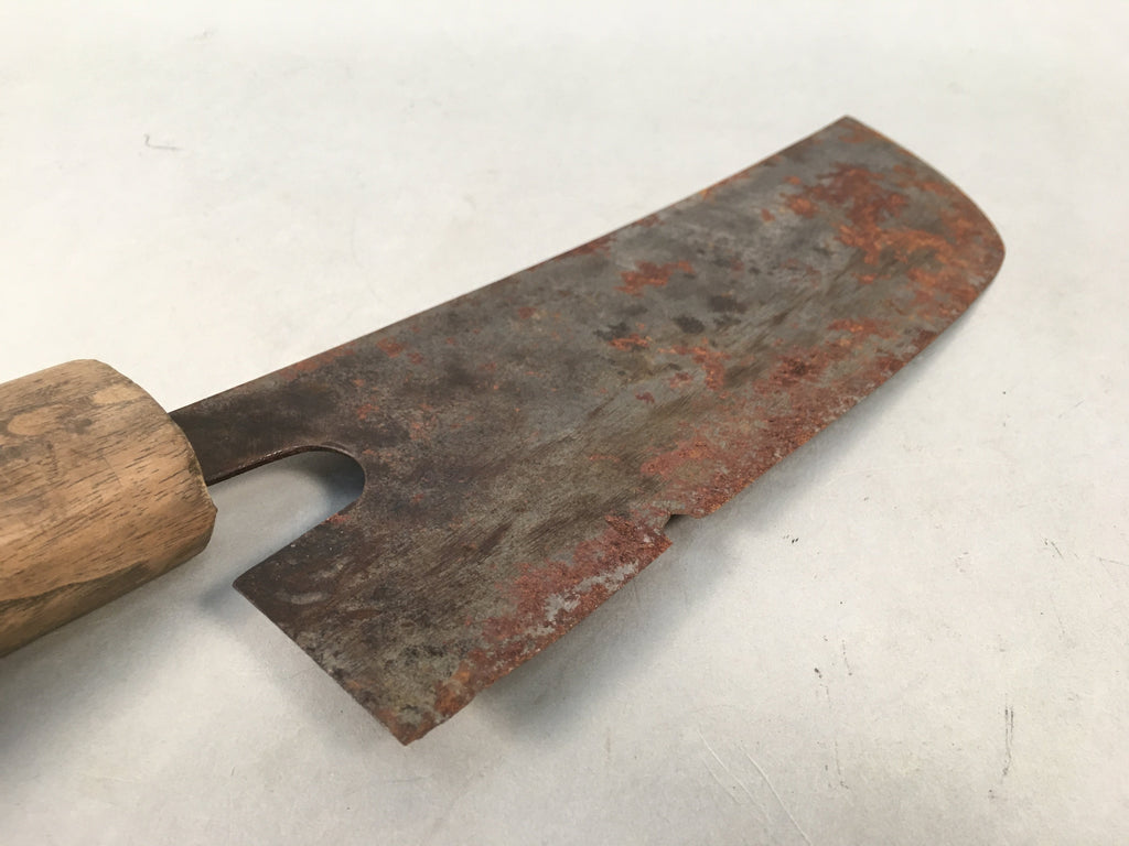 Japanese Kitchen Knife Vtg Soba Noodle Chef Steel Wood Soba JK164