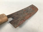 Japanese Kitchen Knife Vtg Soba Noodle Chef Steel Wood Soba JK164