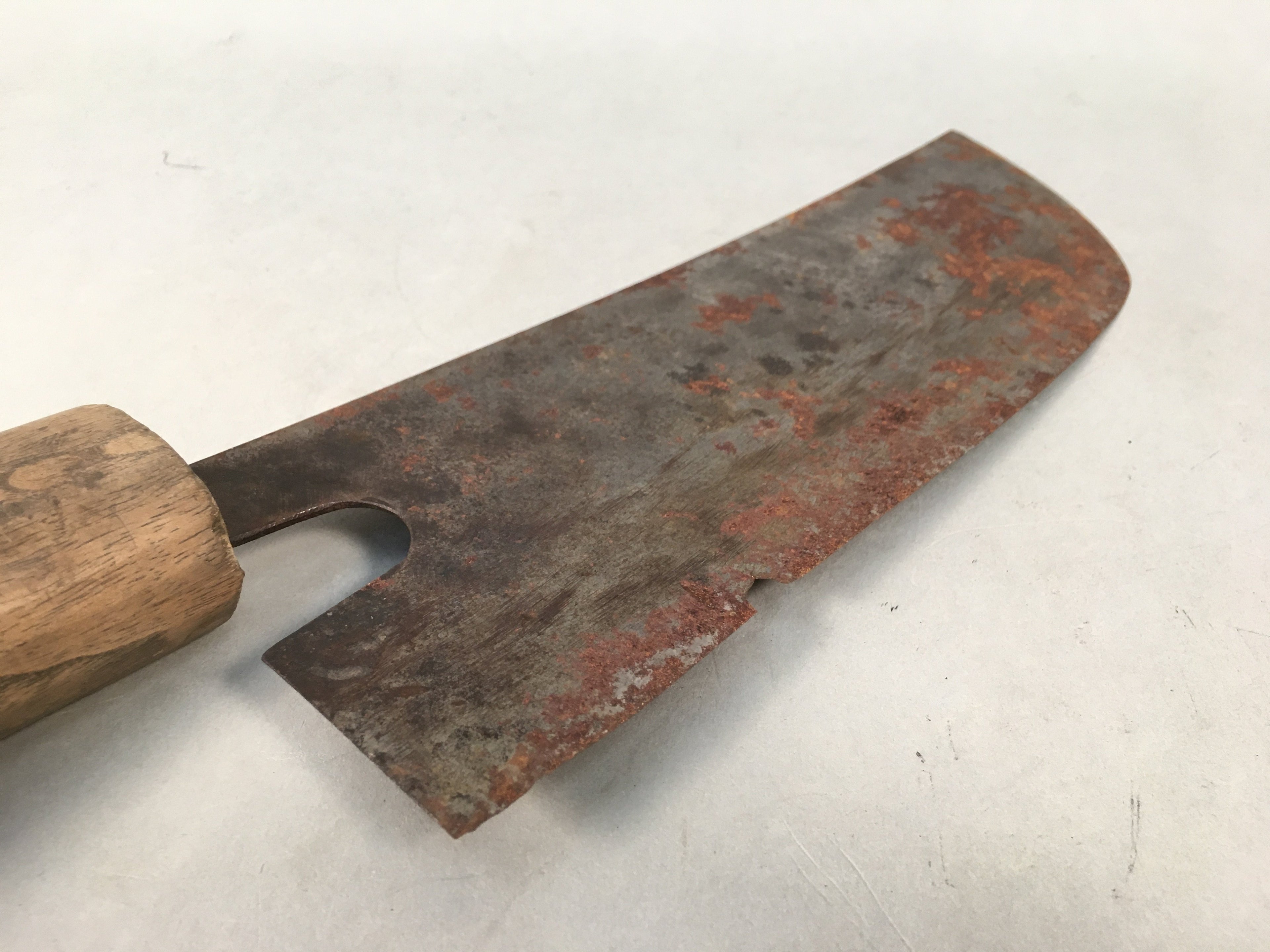 Japanese Kitchen Knife Vtg Soba Noodle Chef Steel Wood Soba JK164