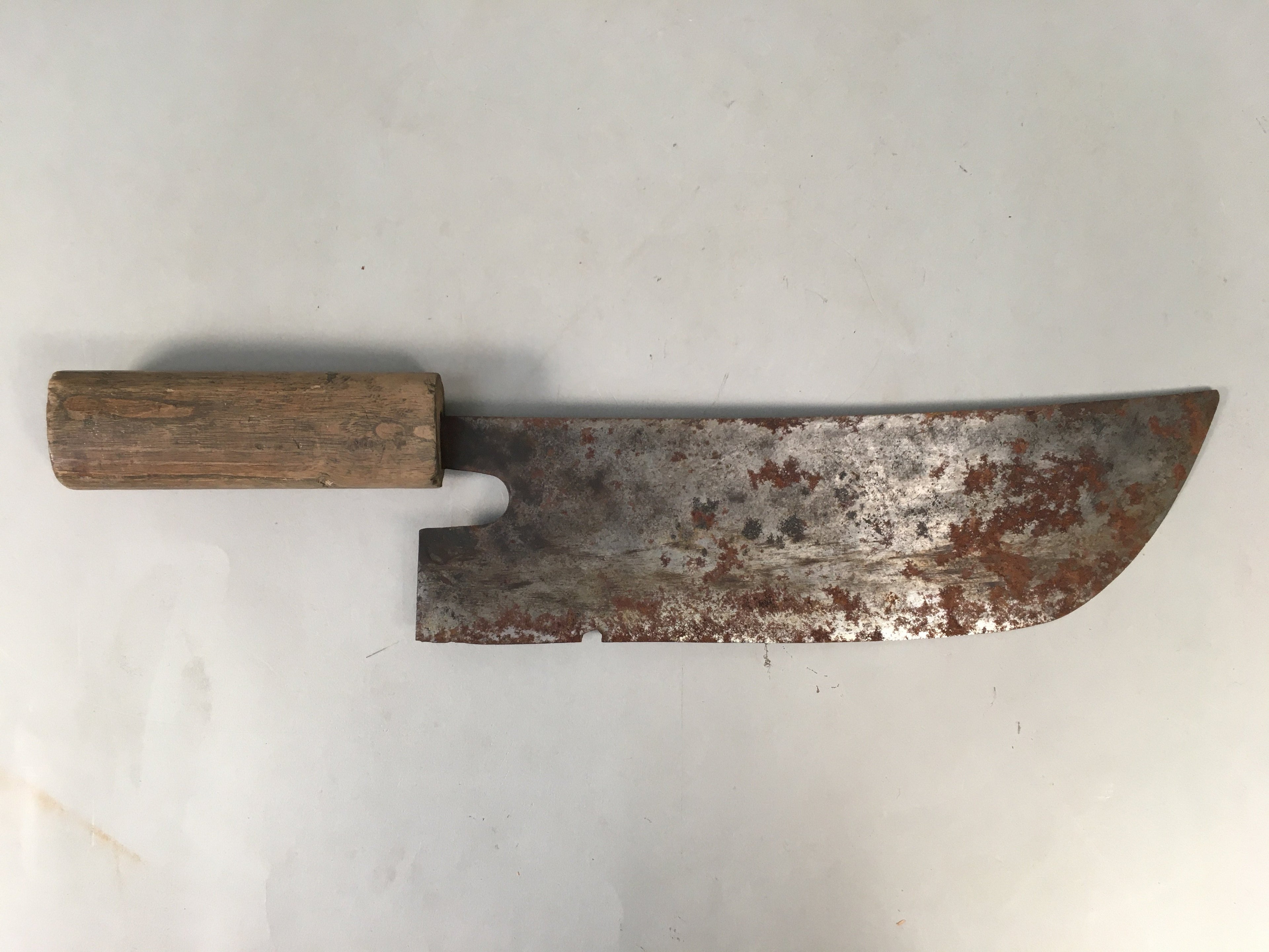 Japanese Kitchen Knife Vtg Soba Noodle Chef Steel Wood Soba JK164