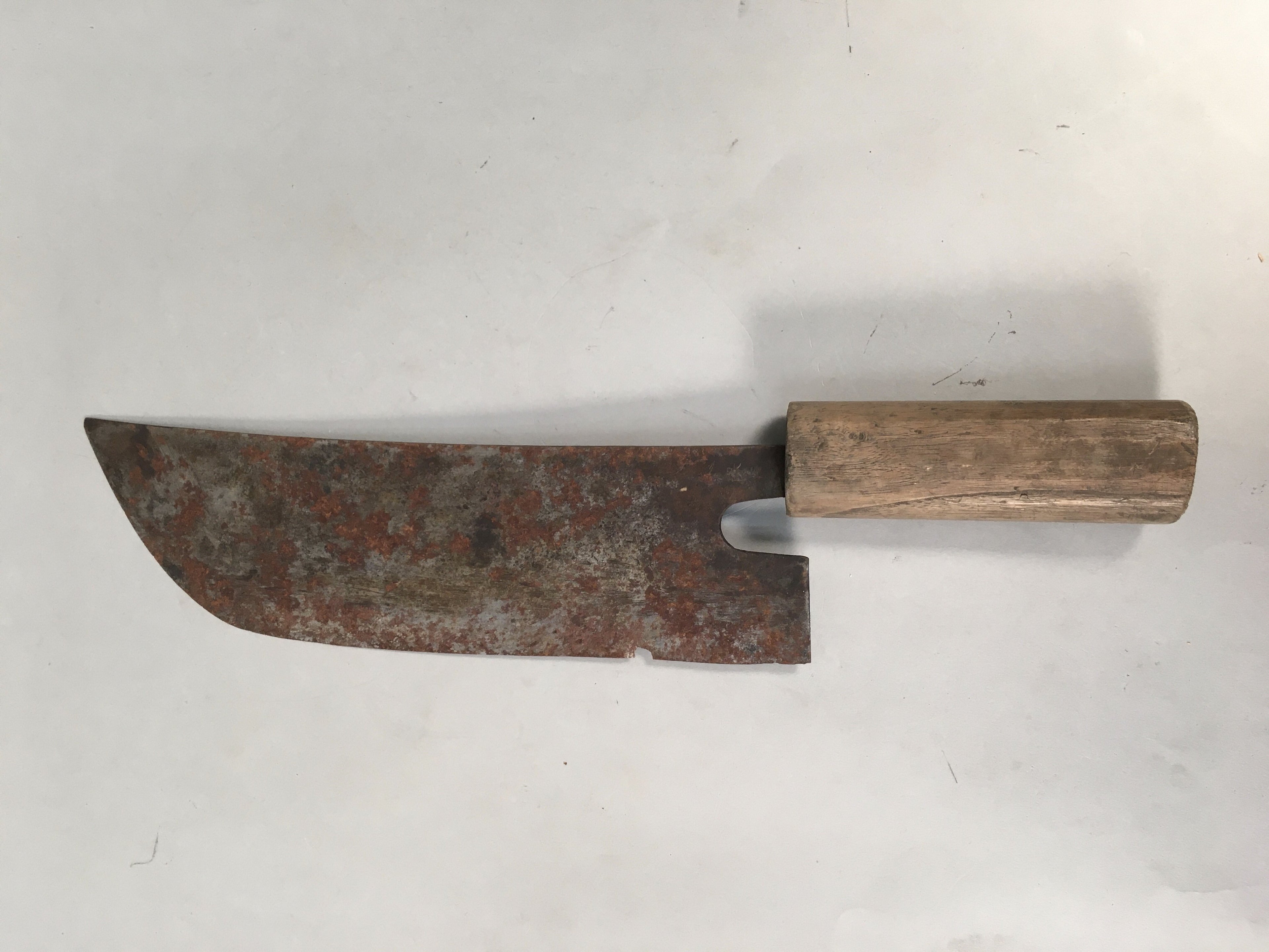 Japanese Kitchen Knife Vtg Soba Noodle Chef Steel Wood Soba JK164