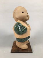 Japanese Kodomo Ceramic Vtg Tokoname ware Boy Doll Statue Pottery BD622