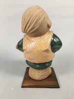 Japanese Kodomo Ceramic Vtg Tokoname ware Boy Doll Statue Pottery BD622