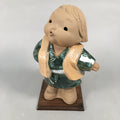 Japanese Kodomo Ceramic Vtg Tokoname ware Boy Doll Statue Pottery BD622