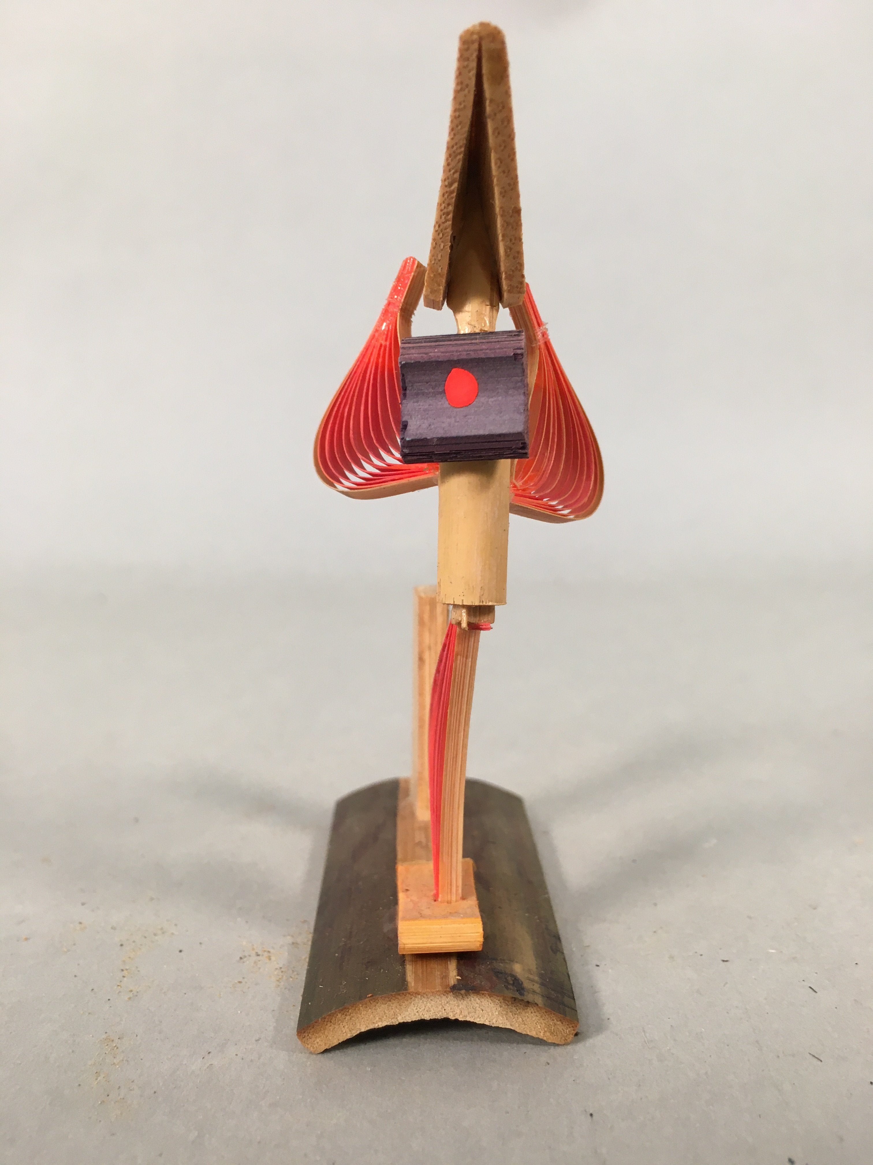 Japanese Kokeshi Doll Ningyo Vtg Bamboo Craft Dancing Lady Figurine KF522