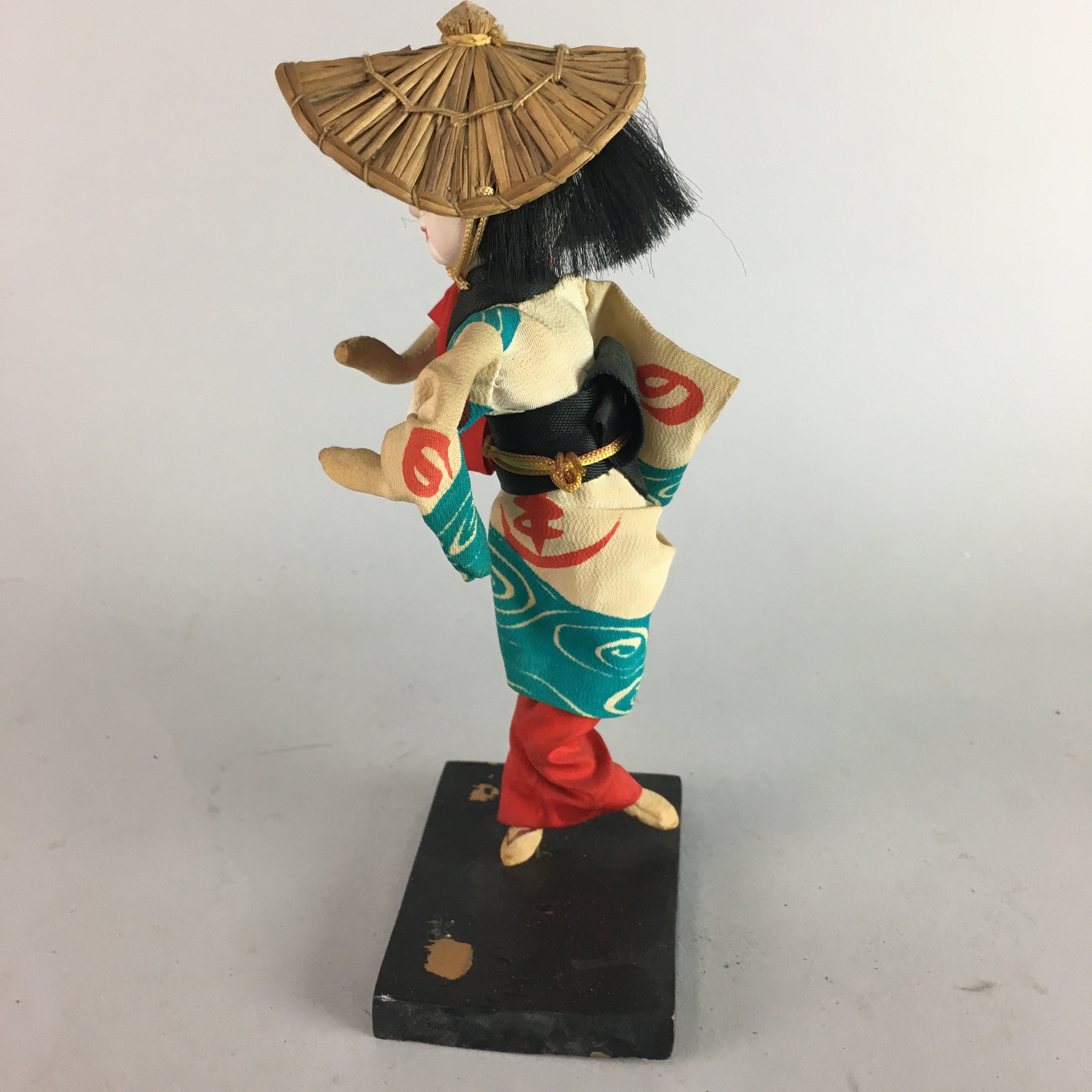 Japanese Kokeshi Doll Ornament Vtg Carving Figurine Bon Dancing Girl KF99