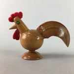 Japanese Kokeshi Doll Rooster Ornament Vtg Wooden Figurine Handcraft Ningyo KF71