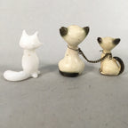 Japanese Kokeshi Doll Vtg 6pc Cat Ceramic Porcelain Craft Figurine KF551