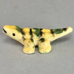 Japanese Kokeshi Doll Vtg Ceramic Figurine Crocodile Alligator Green KF287