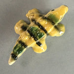 Japanese Kokeshi Doll Vtg Ceramic Figurine Crocodile Alligator Green KF287