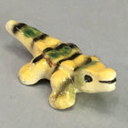 Japanese Kokeshi Doll Vtg Ceramic Figurine Crocodile Alligator Green KF287