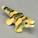 Japanese Kokeshi Doll Vtg Ceramic Figurine Crocodile Alligator Green KF287