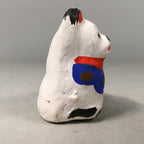 Japanese Kokeshi Doll Vtg Ceramic Figurine White Dog Otogiinu Inuhariko KF422