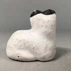 Japanese Kokeshi Doll Vtg Ceramic Figurine White Dog Otogiinu Inuhariko KF422