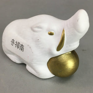 Japanese Kokeshi Doll Vtg Ceramic Figurine Wild Boar Oriental Zodiac White KF302
