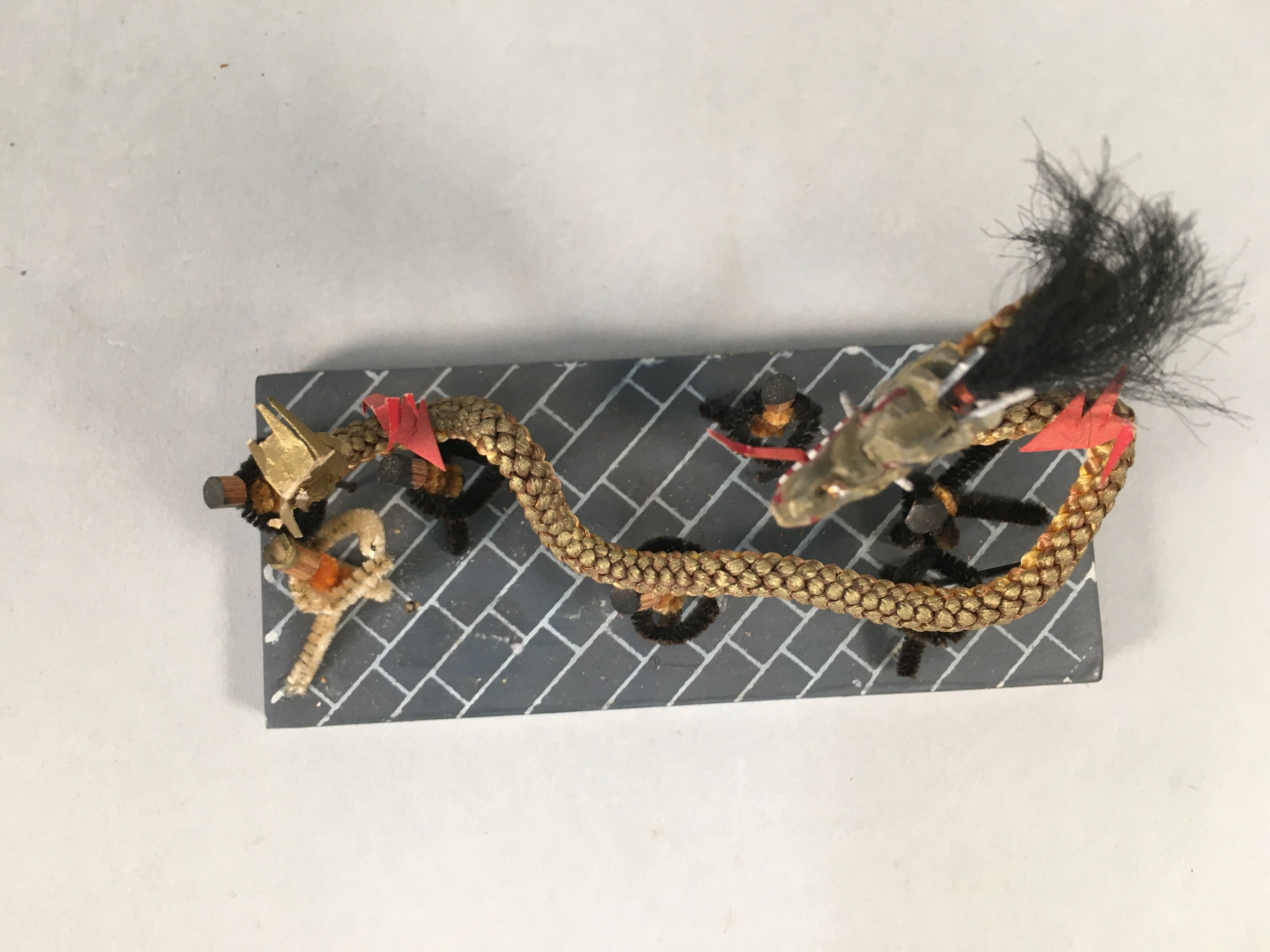 Japanese Kokeshi Doll Vtg Dragon Figurine Festival Zodiac Animal Ningyo KF507