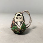 Japanese Kokeshi Doll Vtg Figurine Fabric Baby Temple Amulet KF425