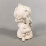 Japanese Kokeshi Doll Vtg Figurine Porcelain Baby Angel White KF526