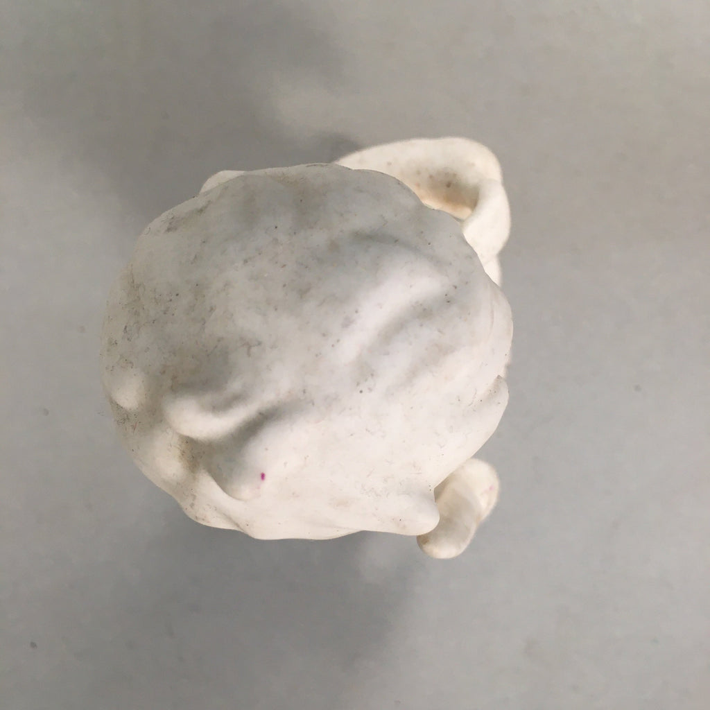 Japanese Kokeshi Doll Vtg Figurine Porcelain Baby Angel White KF526