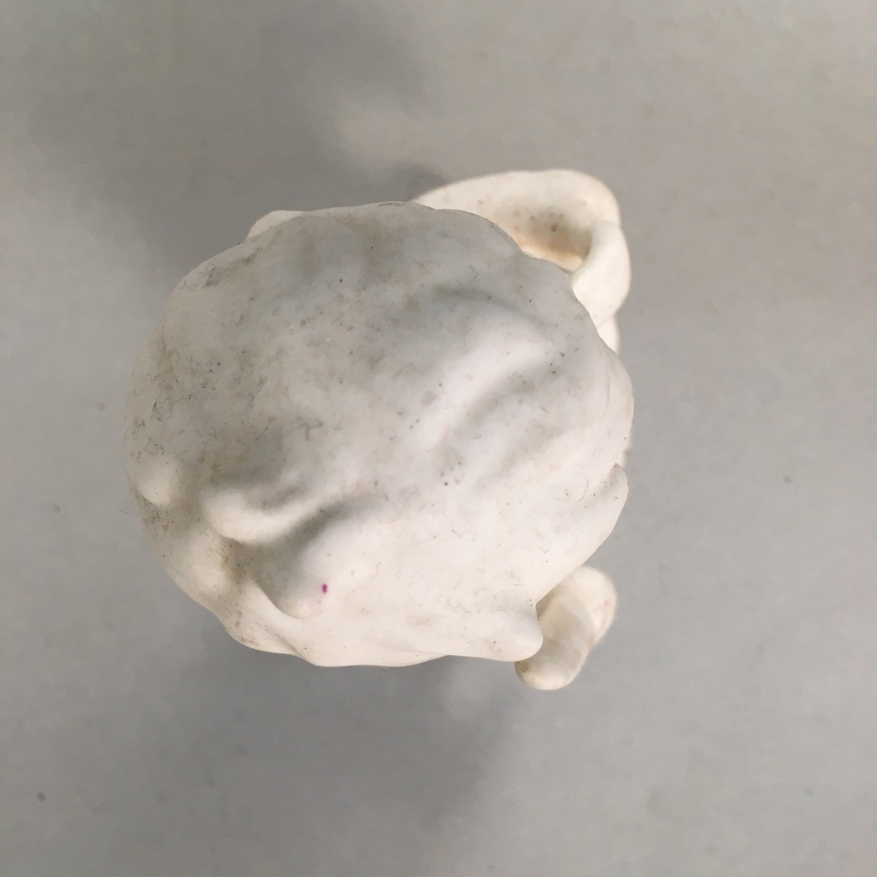 Japanese Kokeshi Doll Vtg Figurine Porcelain Baby Angel White KF526