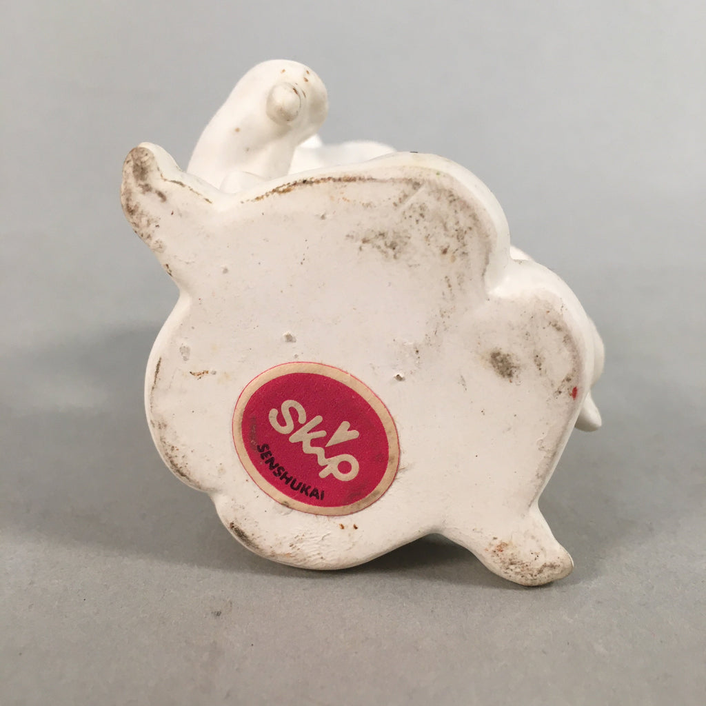 Japanese Kokeshi Doll Vtg Figurine Porcelain Baby Angel White KF526