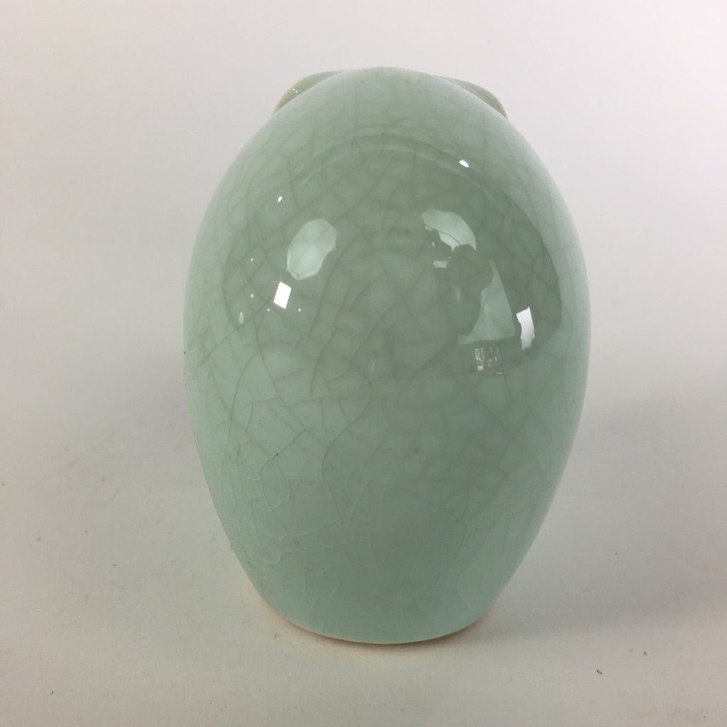 Japanese Kokeshi Doll Vtg Figurine Porcelain Zodiac Mouse Light Blue KF554