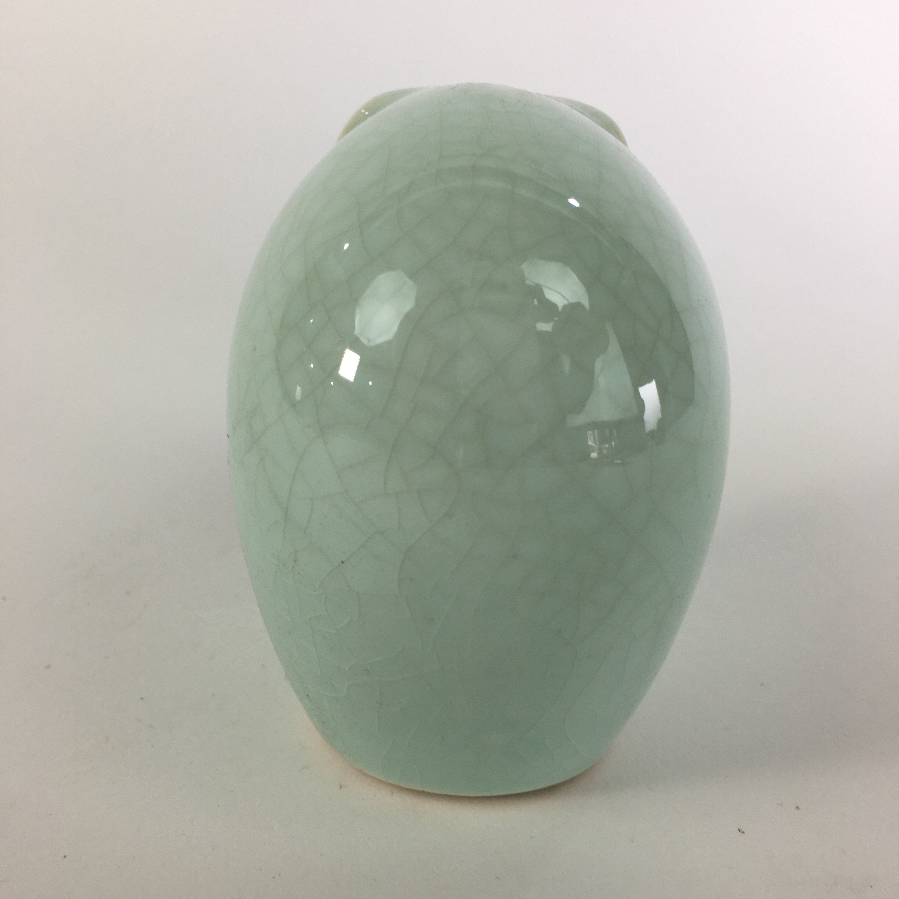 Japanese Kokeshi Doll Vtg Figurine Porcelain Zodiac Mouse Light Blue KF554