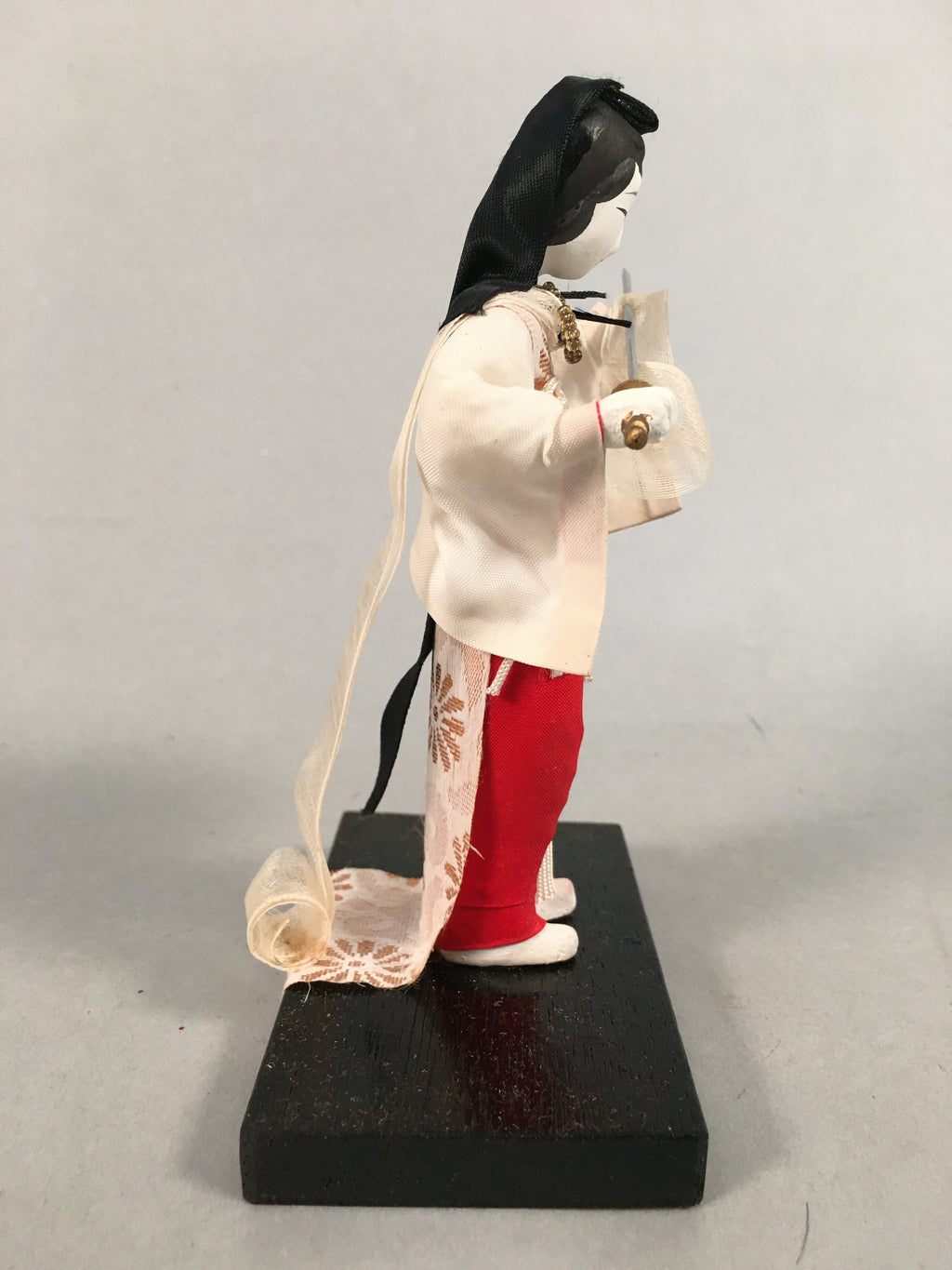 Japanese Kokeshi Doll Vtg Figurine Shrine Miko Ceremony Ornament KF540
