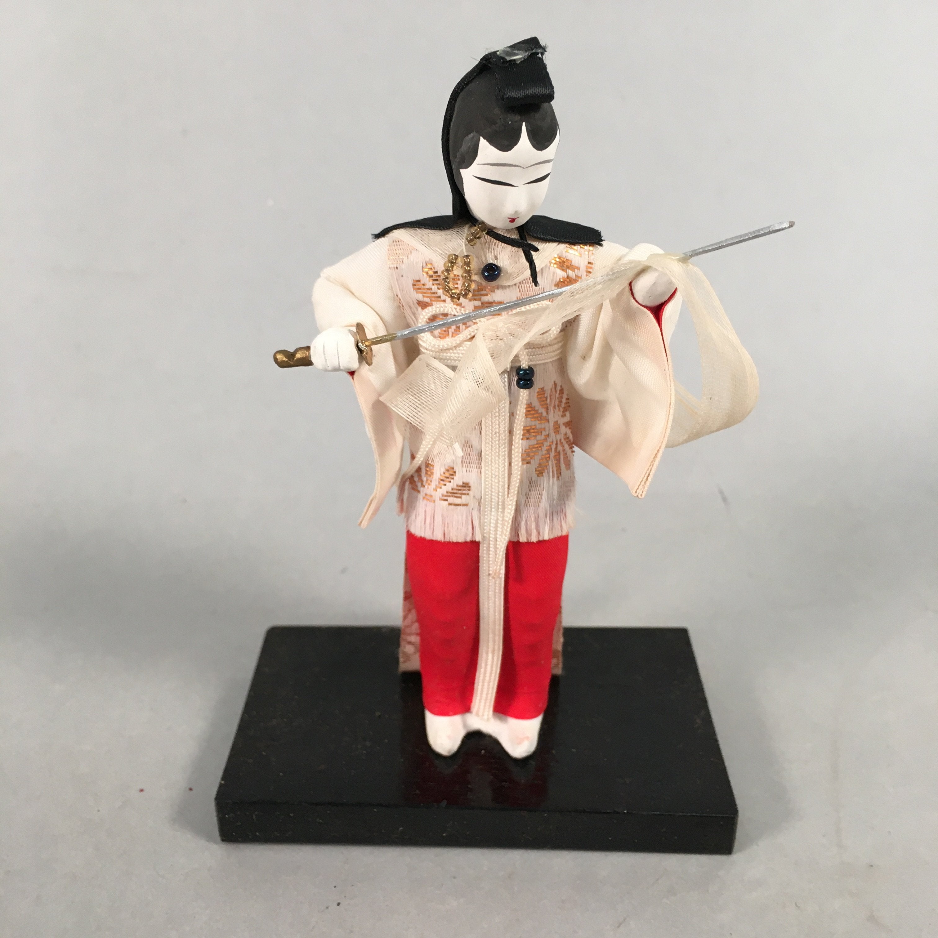 Japanese Kokeshi Doll Vtg Figurine Shrine Miko Ceremony Ornament KF540