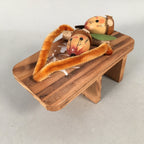 Japanese Kokeshi Doll Vtg Handmade Geta Wood Sandal Acorn Ningyo KF511