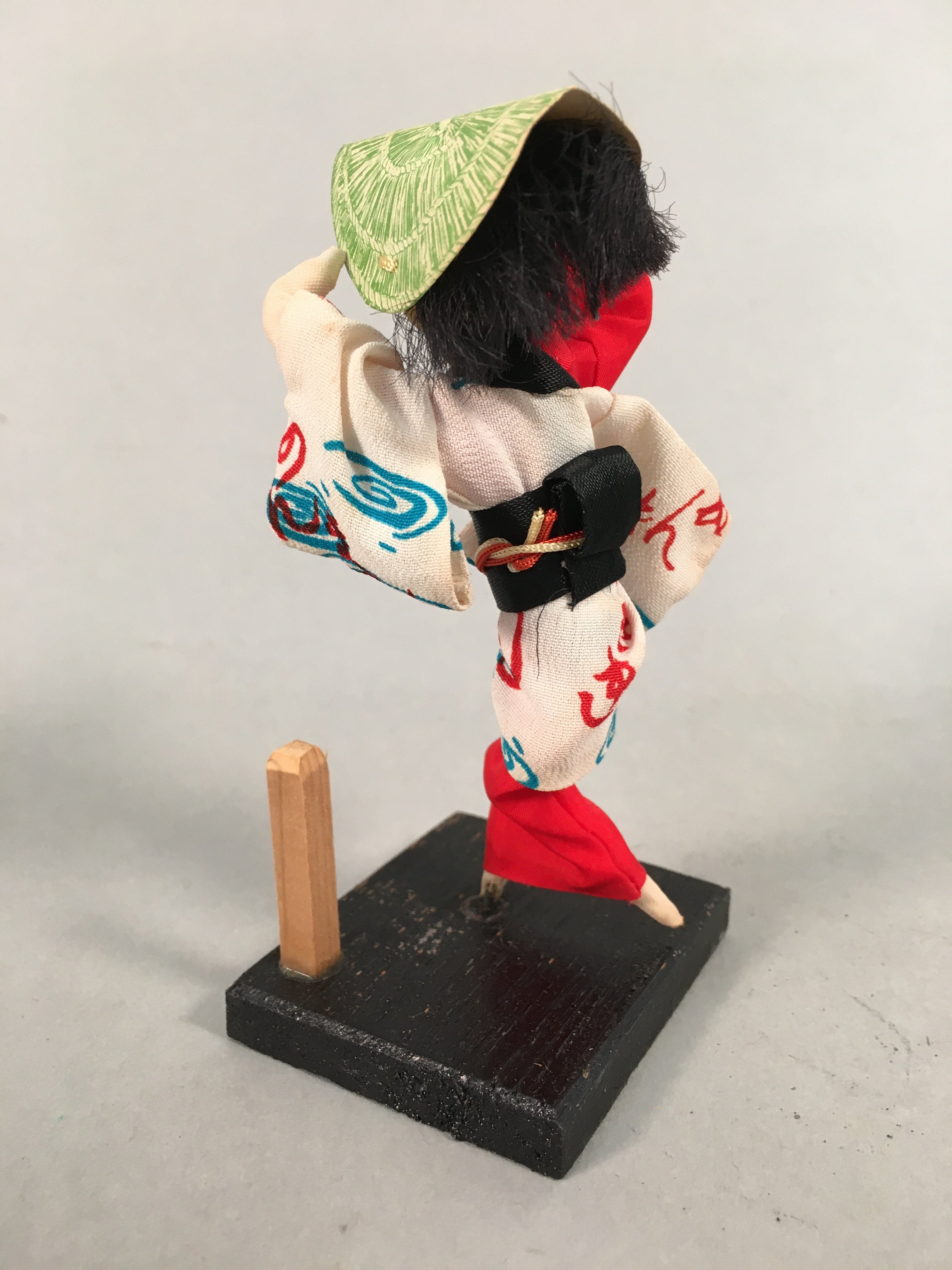 Japanese Kokeshi Doll Vtg Handmade Kimono Lady Awaji Dance Figurine KF550