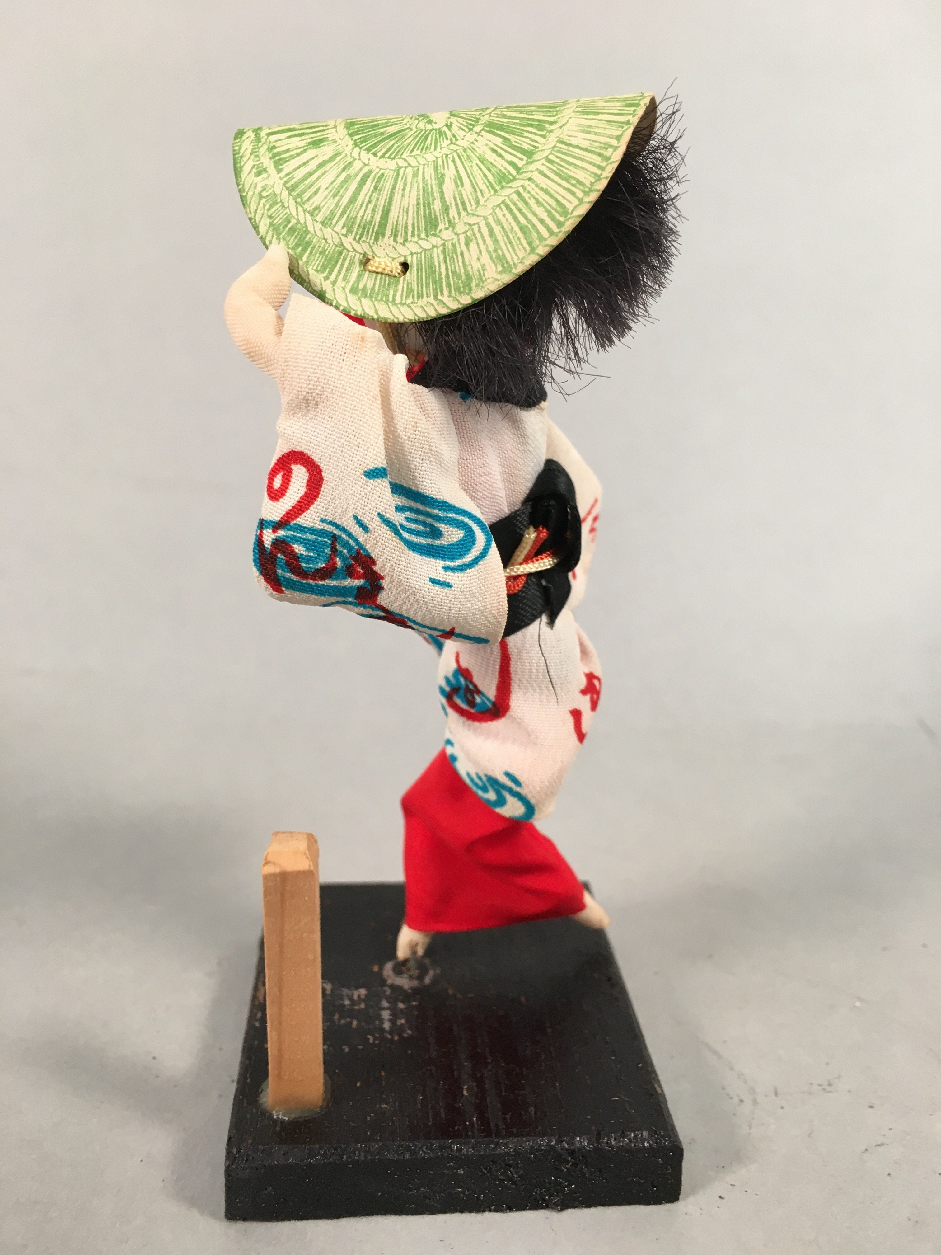 Japanese Kokeshi Doll Vtg Handmade Kimono Lady Awaji Dance Figurine KF550