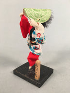 Japanese Kokeshi Doll Vtg Handmade Kimono Lady Awaji Dance Figurine KF550