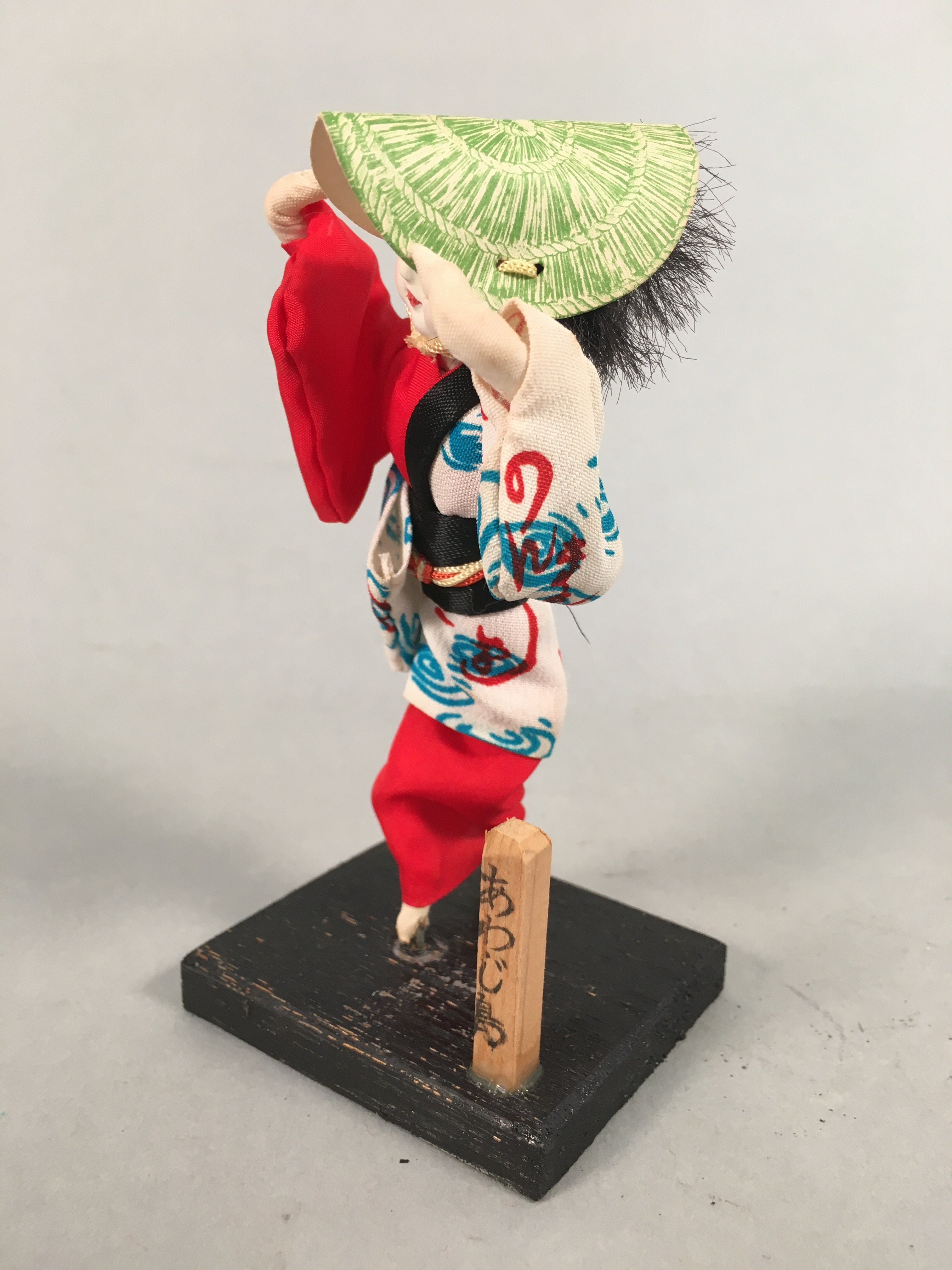 Japanese Kokeshi Doll Vtg Handmade Kimono Lady Awaji Dance Figurine KF550