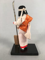 Japanese Kokeshi Doll Vtg Handmade Kimono Lady Soldier Figurine KF549
