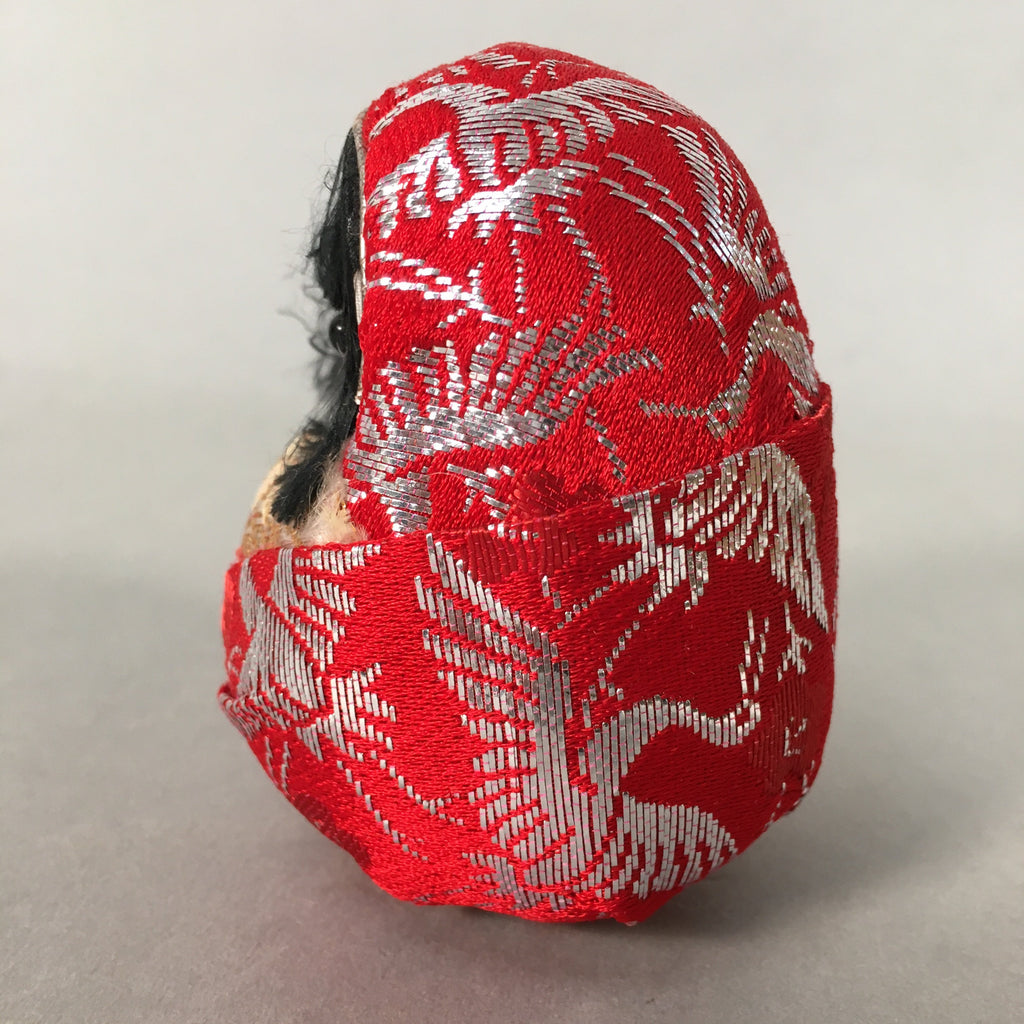 Japanese Kokeshi Doll Vtg Handmade Ornament Himedaruma Red Princess Ningyo KF514