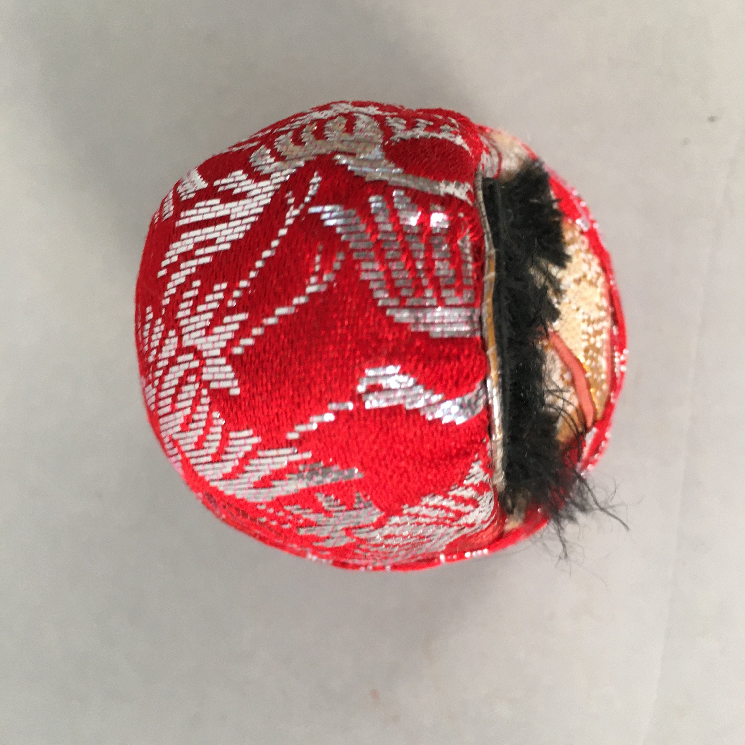 Japanese Kokeshi Doll Vtg Handmade Ornament Himedaruma Red Princess Ningyo KF514