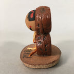 Japanese Kokeshi Doll Vtg Handmade Ornament Kids Face Twins Ningyo KF512