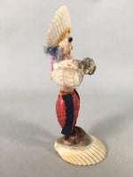 Japanese Kokeshi Doll Vtg Handmade Ornament Native Ameican Shell Ningyo KF518