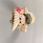 Japanese Kokeshi Doll Vtg Handmade Ornament Native Ameican Shell Ningyo KF518