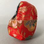 Japanese Kokeshi Doll Vtg Handmade Ornament Red Himedaruma Princess Ningyo KF513