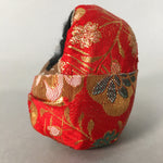 Japanese Kokeshi Doll Vtg Handmade Ornament Red Himedaruma Princess Ningyo KF513