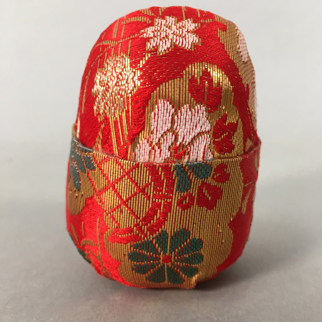 Japanese Kokeshi Doll Vtg Handmade Ornament Red Himedaruma Princess Ningyo KF513