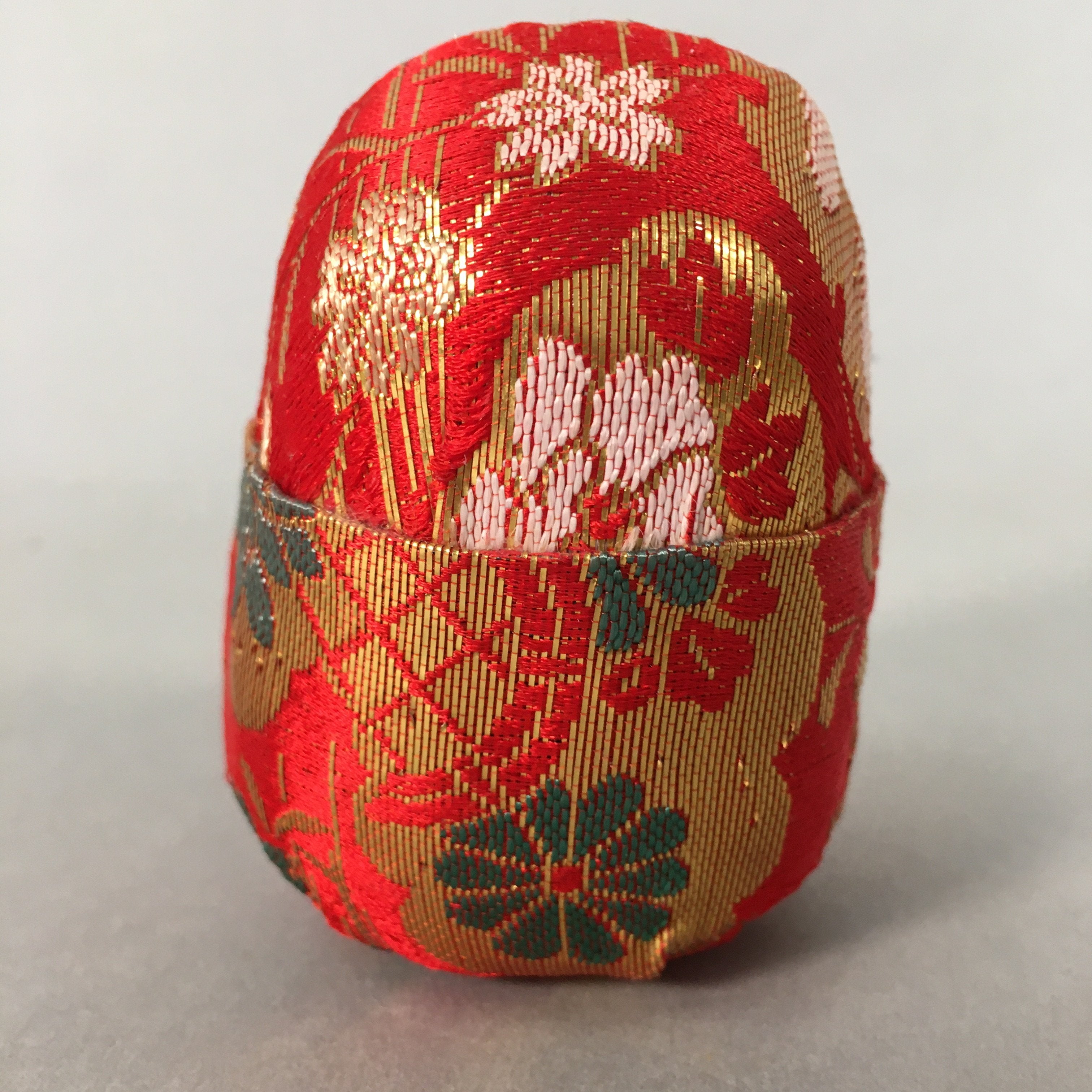 Japanese Kokeshi Doll Vtg Handmade Ornament Red Himedaruma Princess Ningyo KF513
