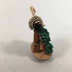 Japanese Kokeshi Doll Vtg Handmade Wood Shell Craft Figurine Bird KF532