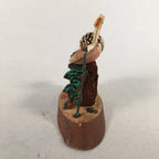 Japanese Kokeshi Doll Vtg Handmade Wood Shell Craft Figurine Bird KF532