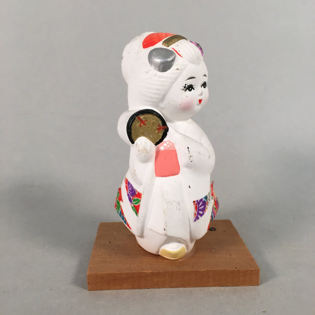 Japanese Kokeshi Doll Vtg Plaster Figurine Geisha Girl Okimono KF528