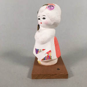 Japanese Kokeshi Doll Vtg Plaster Figurine Geisha Girl Okimono KF528